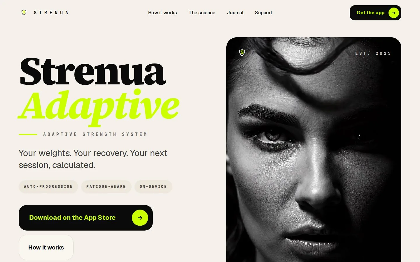 The Strenua website: Strenua Adaptive, an adaptive strength system